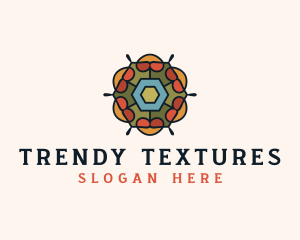 Flower Lantern Mosaic logo design