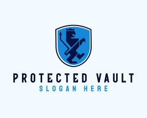 Lion Crest Shield logo design