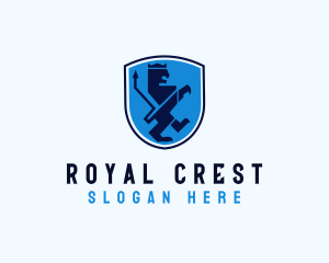 Lion Crest Shield logo design