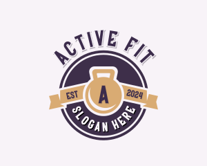 Kettlebell Fitness Workout logo design