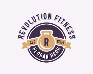 Kettlebell Fitness Workout logo design