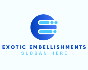 Modern Technology Letter E  logo design