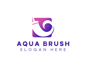 Muralist Paint Brush logo design