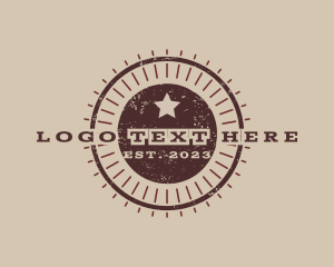 Rustic Western Sunray logo