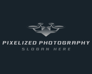 Aerial Quadcopter Drone logo design