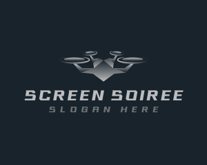 Aerial Quadcopter Drone logo design