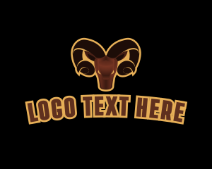 Animal - Ram Animal Horn logo design