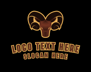 Ram Animal Horn logo design