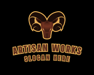 Ram Animal Horn logo design