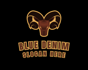 Ram Animal Horn logo design