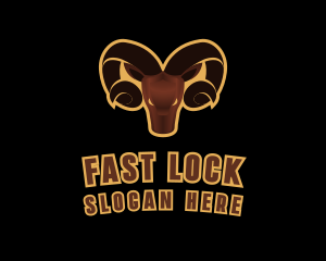 Ram Animal Horn logo design