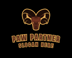 Ram Animal Horn logo design