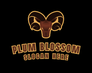 Ram Animal Horn logo design