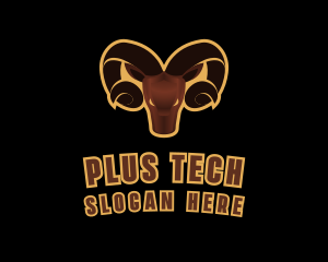 Ram Animal Horn logo design