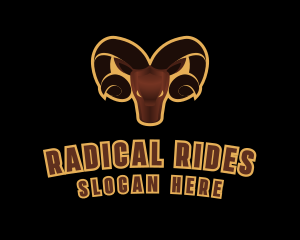 Ram Animal Horn logo design