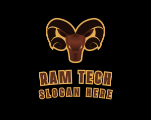 Ram Animal Horn logo design