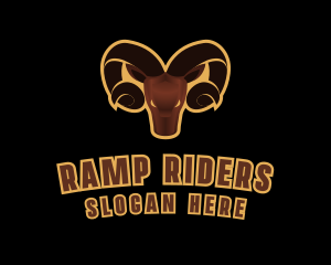 Ram Animal Horn logo design