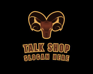 Ram Animal Horn logo design