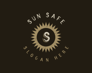 Grunge Summer Sun logo design