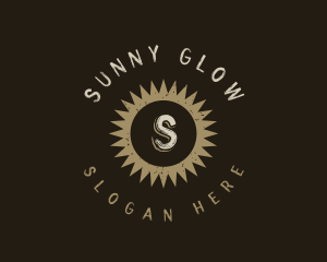 Grunge Summer Sun logo design