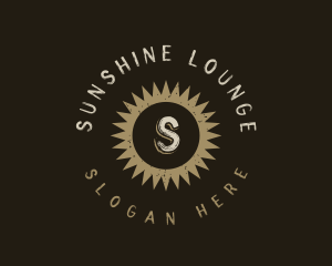 Grunge Summer Sun logo design