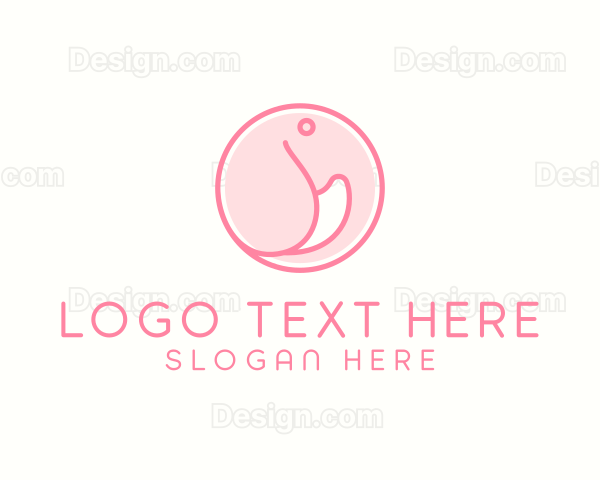 Feminine Round Elephant Logo