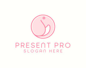 Feminine Round Elephant Logo