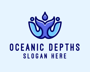 Whale Fin Aquarium logo design