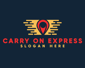 Express Transport Pin logo design