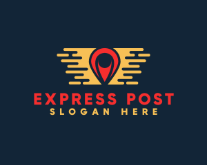 Express Transport Pin logo design