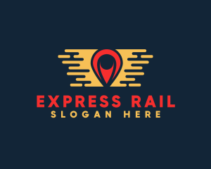 Express Transport Pin logo design