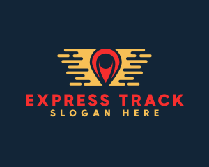 Express Transport Pin logo design