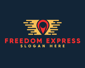 Express Transport Pin logo design