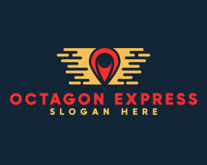 Express Transport Pin logo design