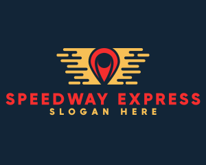 Express Transport Pin logo design