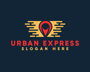 Express Transport Pin logo design