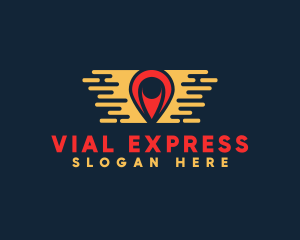 Express Transport Pin logo design