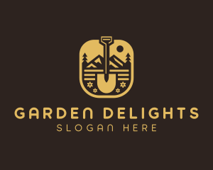 Mountain Garden Shovel logo design