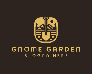 Mountain Garden Shovel logo design