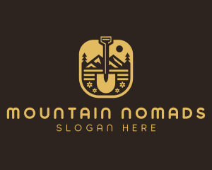 Mountain Garden Shovel logo design