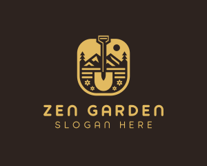 Mountain Garden Shovel logo design