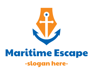 Maritime Ocean Anchor logo design