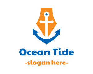 Maritime Ocean Anchor logo design