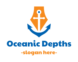 Maritime Ocean Anchor logo design