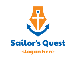 Maritime Ocean Anchor logo design