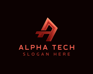 Tech Media Letter A logo design