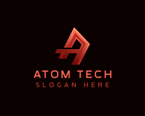 Tech Media Letter A logo design