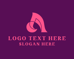 Curve - Feminine Petal Letter A logo design