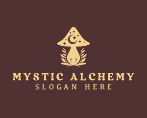 Mystic Moon Mushroom logo design