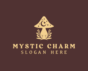 Mystic Moon Mushroom logo design